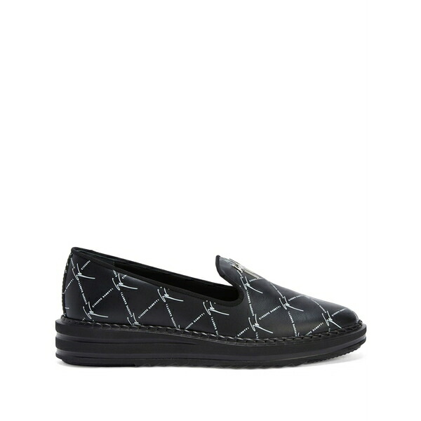 ジュゼッペザノッティ レディース スリッポン・ローファー シューズ Tim logo-lettering loafers  Black