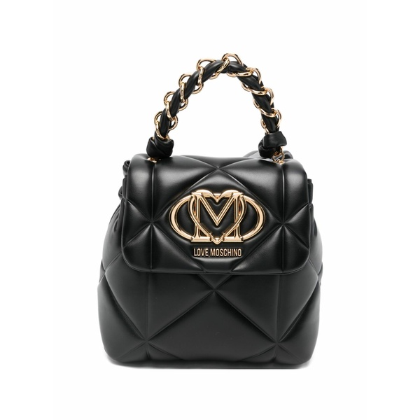 優しいこと モスキーノ レディース うしろ側容器に並べる・背嚢 御徒面子 Quilted logo backpack Black