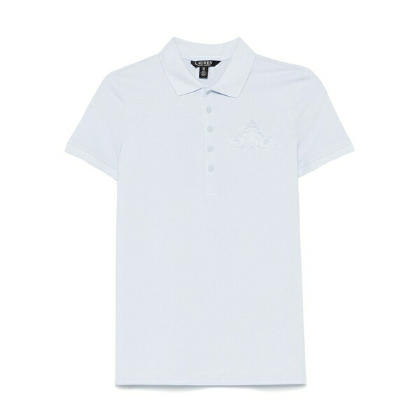 ラルフローレン レディース スポーツシャツ トップス Logo-embroidered polo top Blue