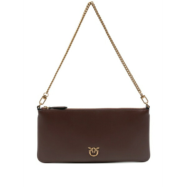 ピンコ レディース クラッチペダル御徒面子 御徒面子 Chain logo clutch bag Brown