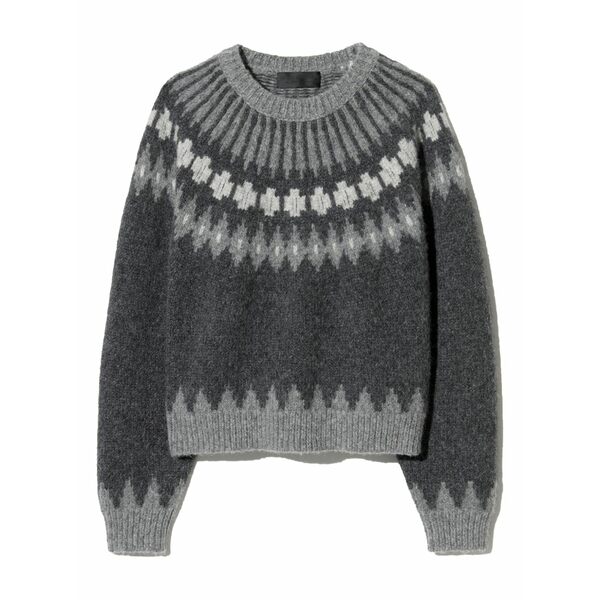 ニリロータン レディース 編み物\u0026スウェーター アウター Alena fair isle sweater芒聽 Grey