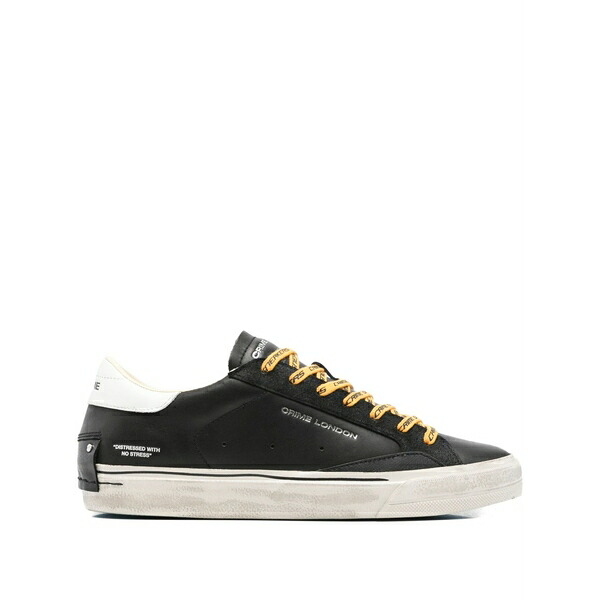 クライムロンドン メンズ スニーカー シューズ Leather sneakers Black