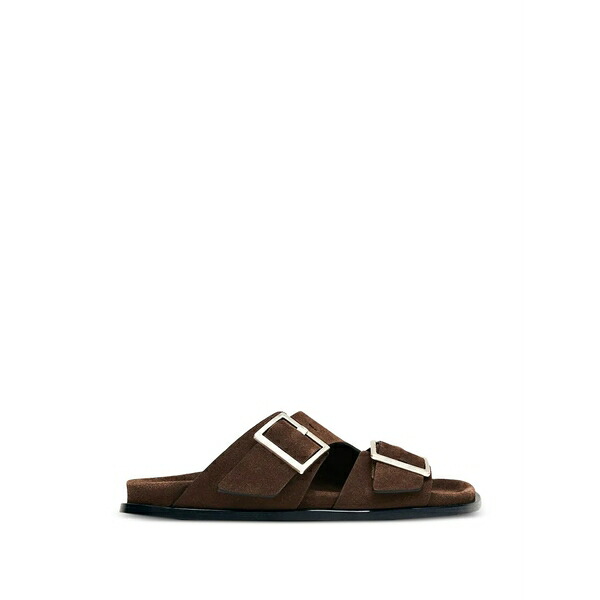 アロハス メンズ サンダル シューズ Alba buckle strap sandals Brown