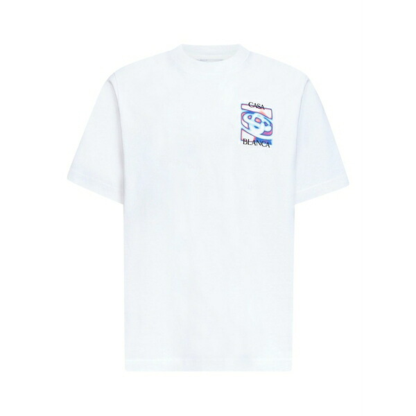 カサブランカ メンズ Tシャツ トップス Heat map logo crew-neck t-shirt White｜asty 50,280円