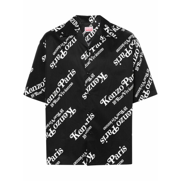 ケンゾー メンズ シャツ トップス Kenzo by verdy logo-print shirt Black|asty