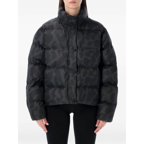 ナイキ レディース ジャケット&ブルゾン アウター Printed puffer jacket Black|asty