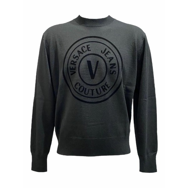 ベルサーチ メンズ ニット&セーター アウター Graphic-print sweater Black｜asty