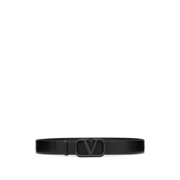 ヴァレンティノ ガラヴァーニ メンズ 三尺帯 付属物 Vlogo signature leather belt Black