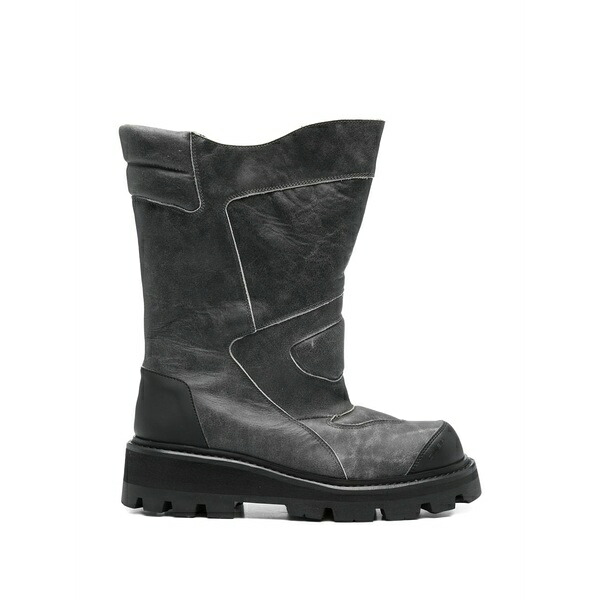 ゲーエムベーハー メンズ ブーツ シューズ aeon high shaft cracked leather boots Grey|asty