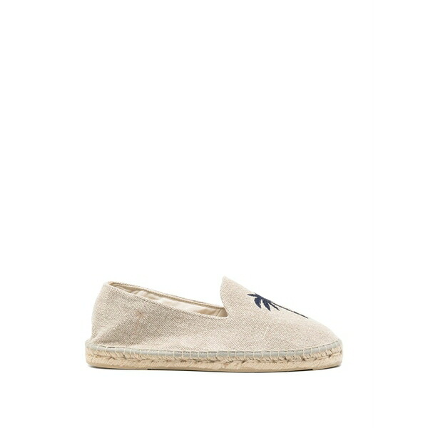 マネビ メンズ サンダル シューズ Palm-detail flat espadrilles Neutrals