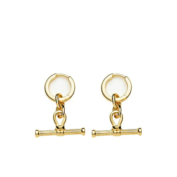 ミッソマ レディース ピアス＆イヤリング アクセサリー Ridge t-bar hoop earrings Gold｜asty 29,120円
