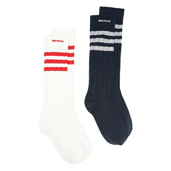 アディダス メンズ ソックス アンダー御召しもの X wales bonner striped socks (pack of two) White