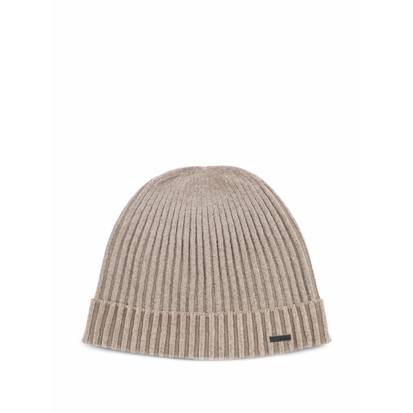 アールアールディ メンズ 帽子 アクセサリー Velvet-effect ribbed beanie Neutrals｜asty