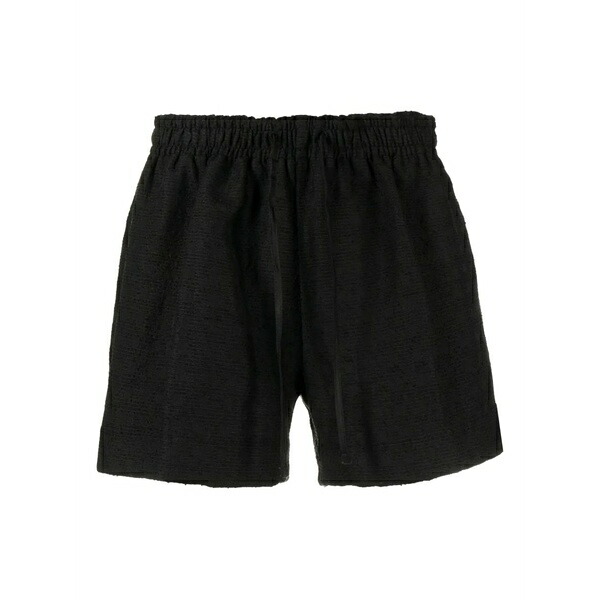 フォーエスデザインズ メンズ カジュアルパンツ ボトムス Textured elasticated shorts Black｜asty 50,880円