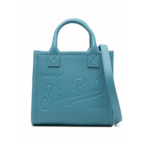 エムシーツーセイントバース レディース ハンドバッグ バッグ Mini vanity logo-embossed tote bag Blue｜asty