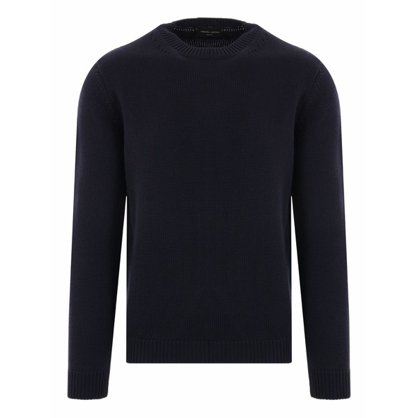 ロベルトコリーナ メンズ ニット&セーター アウター Merino wool crew-neck sweater Blue｜asty