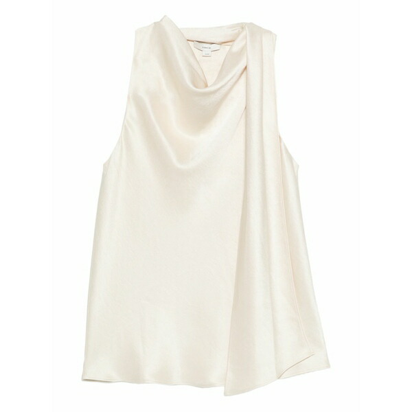 ヴィンス レディース シャツ トップス Draped sleeveless top Neutrals｜asty
