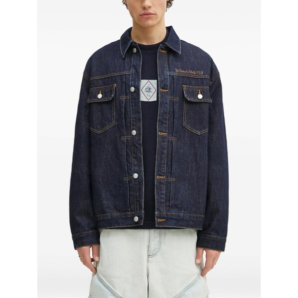 ビリオネアボーイズクラブ メンズ ジャケット&ブルゾン アウター Embroidered denim jacket Blue|asty