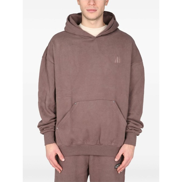 ムーティ メンズ パーカー・スウェットシャツ アウター Cotton hoodie Brown|asty