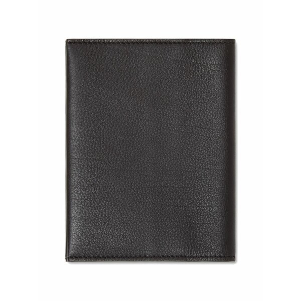 ゼニア メンズ 札入れ 佩び物 Leather passport case Brown