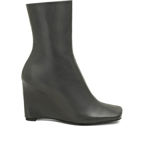 意中の女 レディース ブーツ シューズ 90粍 two-tone leather ankle boots Grey