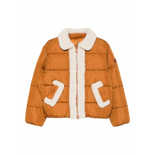 セーブザダック レディース ジャケット＆ブルゾン アウター Honey faux-shearling trim jacket Orange｜asty