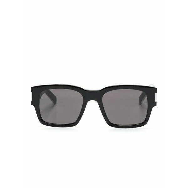 サンローラン アイウェア メンズ サングラス・アイウェア アクセサリー Logo-plaque square-frame sunglasses Black｜asty