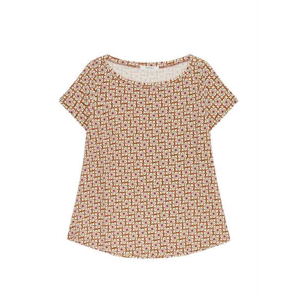 マリパルミ レディース Tシャツ トップス Boat neck geometric print t-shirt Brown｜asty 60,940円
