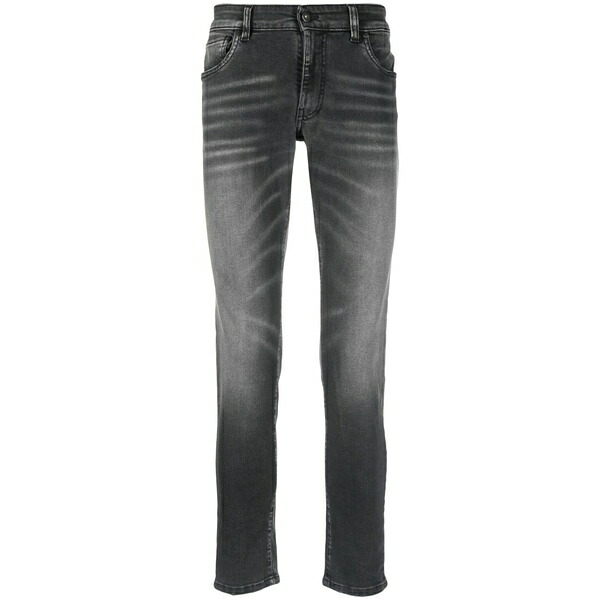サルバトーレ サントロ メンズ デニムパンツ ボトムス Faded skinny jeans Black｜asty