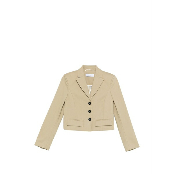 パトリツィア ペペ レディース ジャケット＆ブルゾン アウター Cropped buttoned blazer Neutrals｜asty