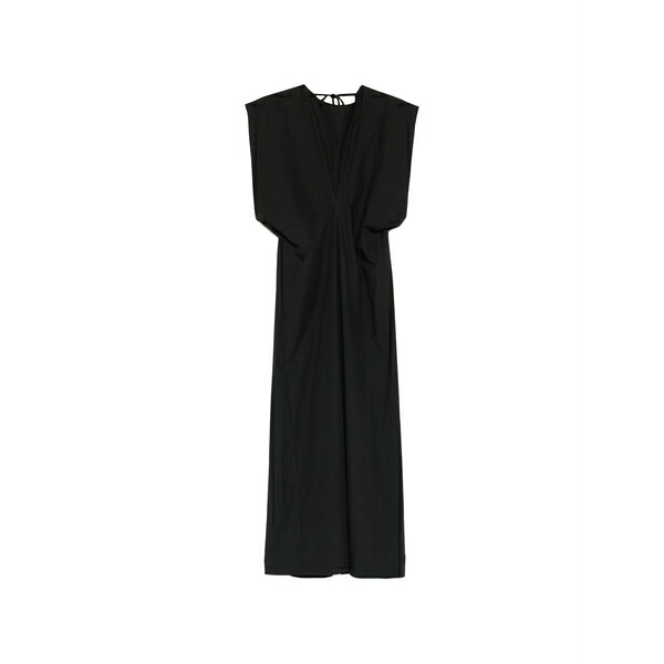 アリジ レディース ワンピース トップス Crew-neck midi dress Black|asty