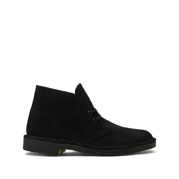 クラークス メンズ ブーツ シューズ Desert suede boots Black｜asty