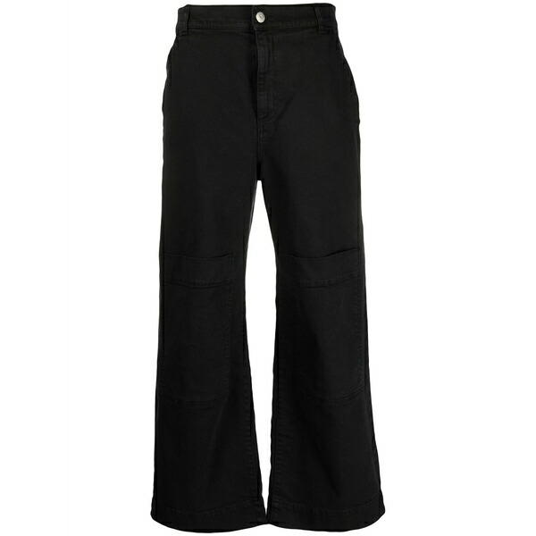 パロッシュ レディース デニムパンツ ボトムス Low-rise wide-leg jeans Black｜asty
