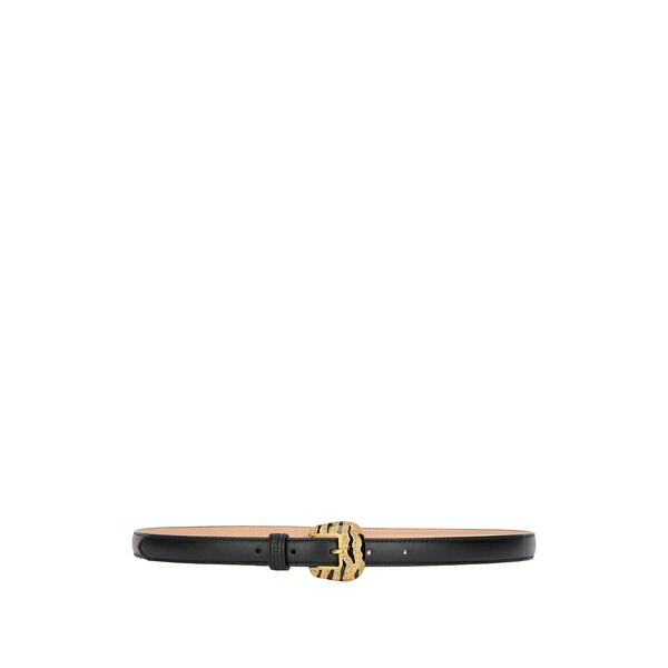 ロベルトカヴァリ レディース 三尺帯 付属物 Bejeweled-buckle leather belt Black