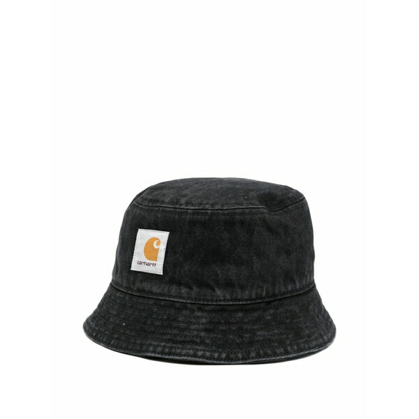カーハート メンズ 帽子 アクセサリー Belmar logo-patch bucket hat Black|asty