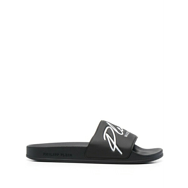 フィリップ飾り気の無い メンズ サンダル シューズ Embossed logo slides Black