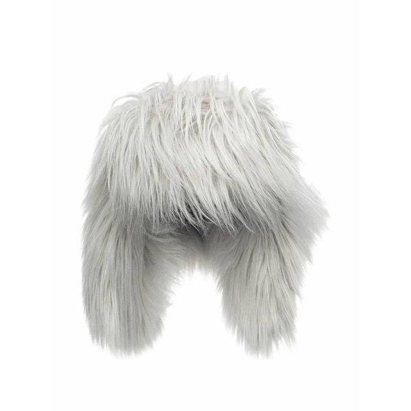 ラスランバジンスキー レディース かぶり笠 佩び物 Faux-fur hat Grey