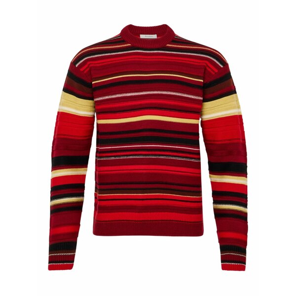 J.W.アンダーソン レディース 編み物\u0026スウェーター アウター Striped jumper Red