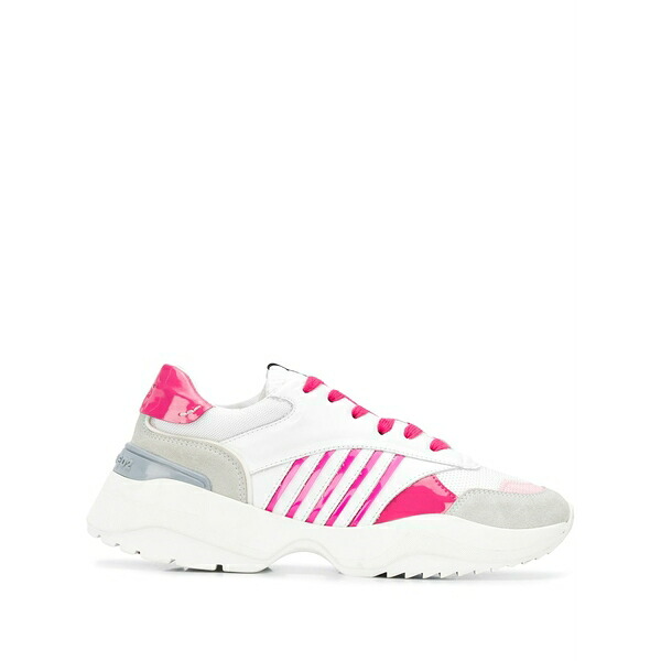 ディースクエアード レディース スニーカー シューズ Chunky sole striped sneakers White｜asty