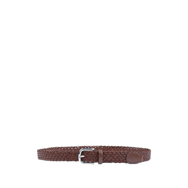 ポールアンドシャーク レディース 胴締め 付属物 Woven leather belt Brown レディースベルト-ベルト・サスペンダー