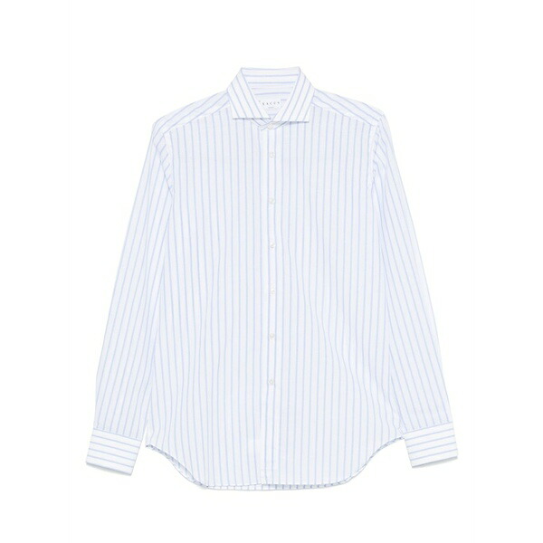 ザカス  メンズ シャツ トップス Striped shirt Blue