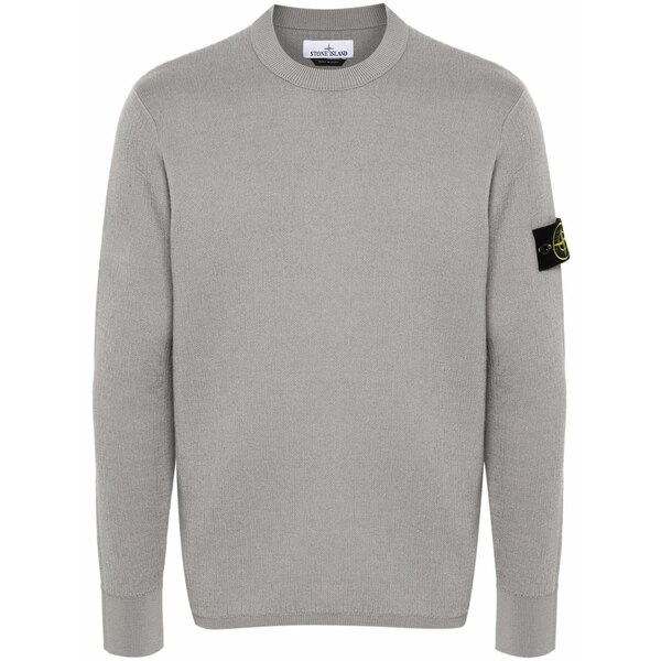 ストーンアイランド メンズ 編み物\u0026プルオーバー アウター Compass-badge sweater Grey
