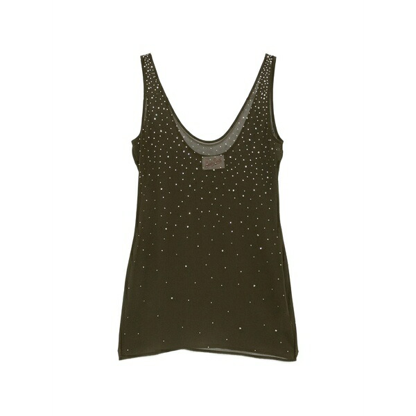 エムシーツーセイントバース レディース 衣裳 トップス Raya rhinestone-embellished mini dress Green