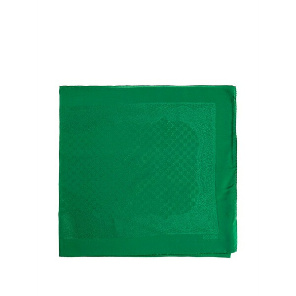 モスキーノ メンズ えり巻き・袈裟・えり巻き 付属物 Jacquard silk scarf Green