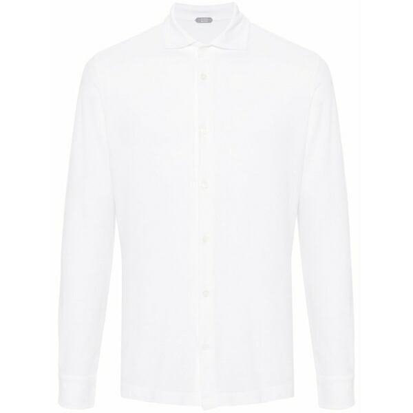 ザノーネ メンズ プルオーバー トップス Classic-collar cotton shirt  White