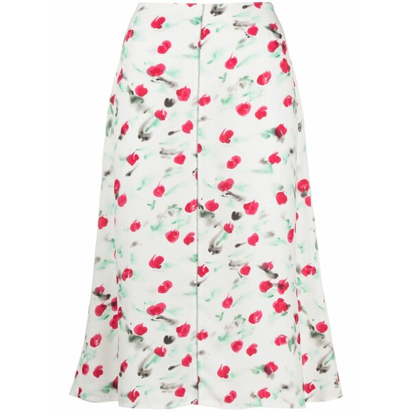 マルニ レディース スコート ボトムス Floral-print MIDI skirt White