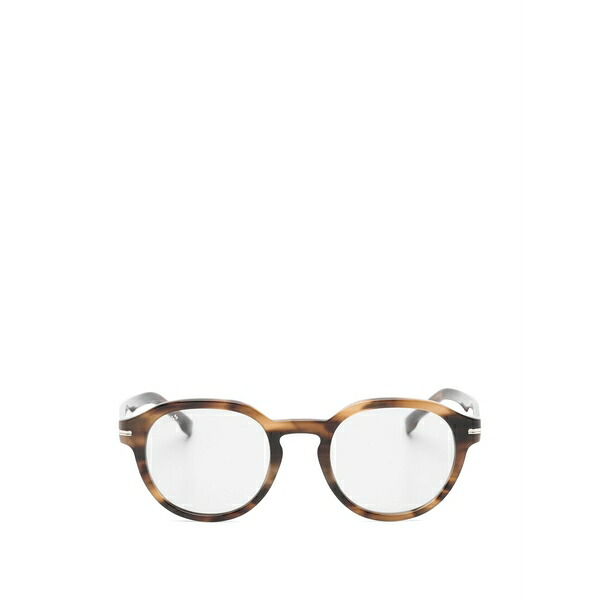 主任者 メンズ サングラス・アイウェア 佩び物 Tortoiseshell-effect round-frame sunglasses Brown