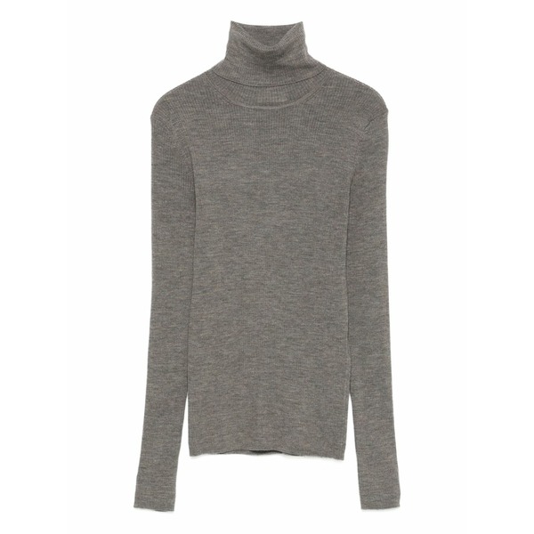 パロッシュ レディース 編み物\u0026プルオーバー アウター High-neck ribbed jumper Grey
