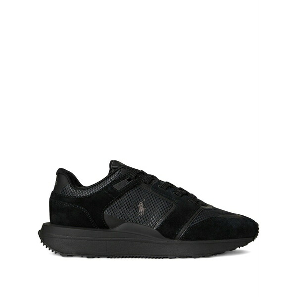 ラルフローレン メンズ スニーカー シューズ Train 89 v2 suede lace-up sneakers Black