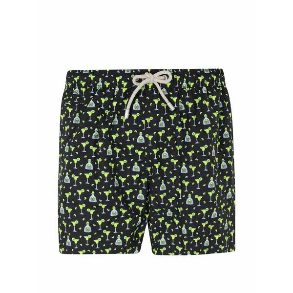 エムシーツーセイントバース メンズ 心地好いズボン下 ボトムス Lighting micro fantasy margarita-print swim shorts Black